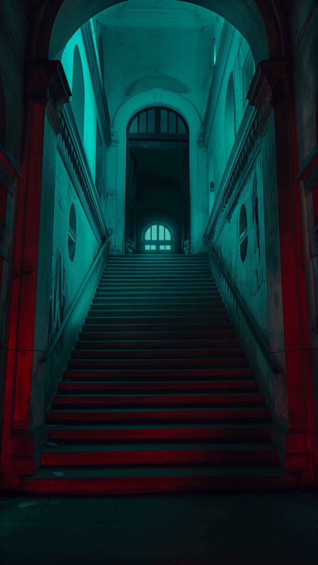 Black leather glove emerging from darkness with a suspended stream of blood, symbolizing Argento’s precise giallo violence.